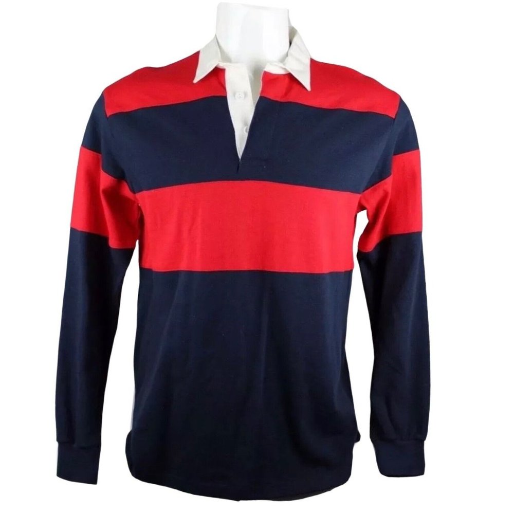 Men's Vintage Style Long Sleeve Polo Shirt main image 0